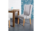 Set of 2 Zensova dining chairs, light grey cotton, DVSH56186