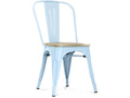 Dining chair - Industrial design - Steel and wood - New edition - Lysvia Light Blue ZGYU04876