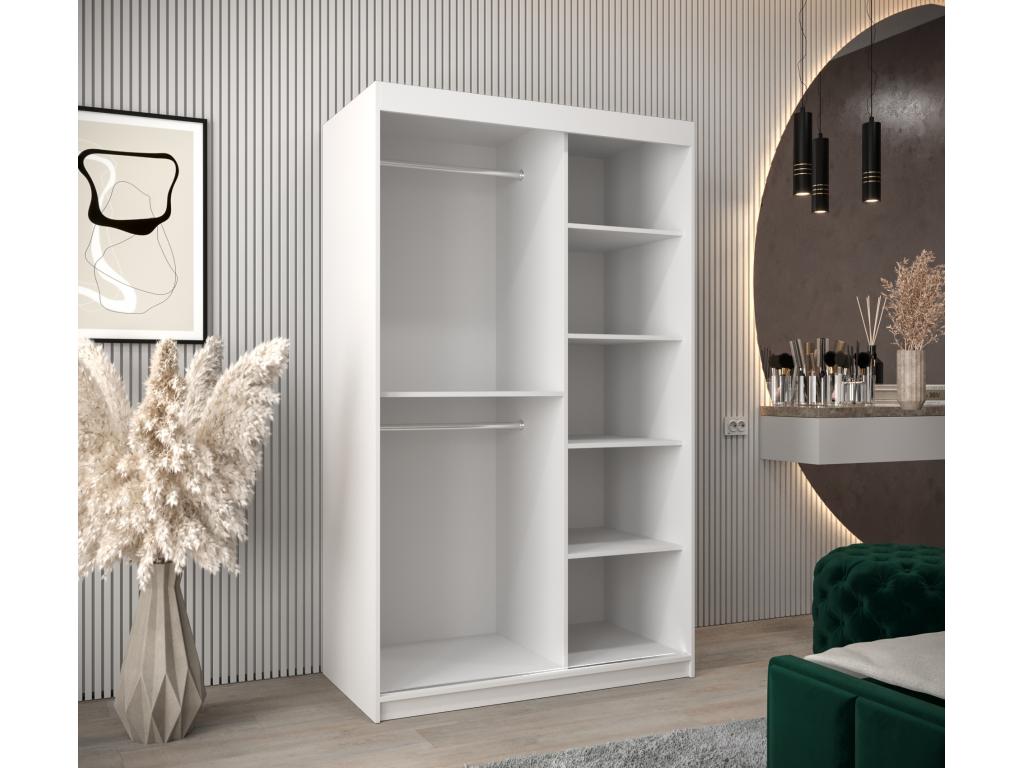 Lysvia Sliding Door Wardrobe 200/120/62 2 Doors White/Black HMHG26367