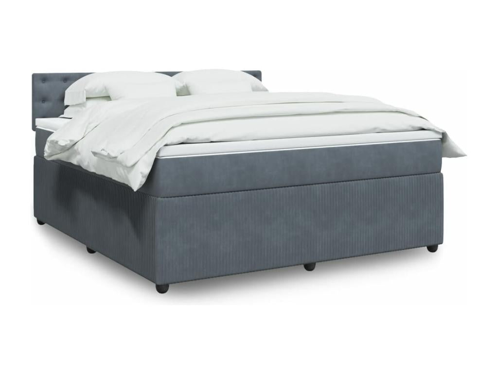 Dormeva bed base and mattress, Dark Grey 180x200cm Velvet HCYO33991