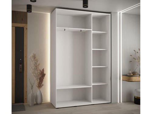 Lysvia 1 Sliding Door Wardrobe 235.2/150/45 3 Doors White/Black/Gold VFSQ45948