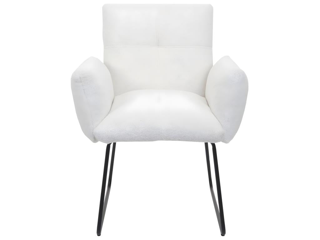 Set of 2 Dormeva-K34 dining chairs, upholstered kitchen chair with armrests, Oek TOMW06574