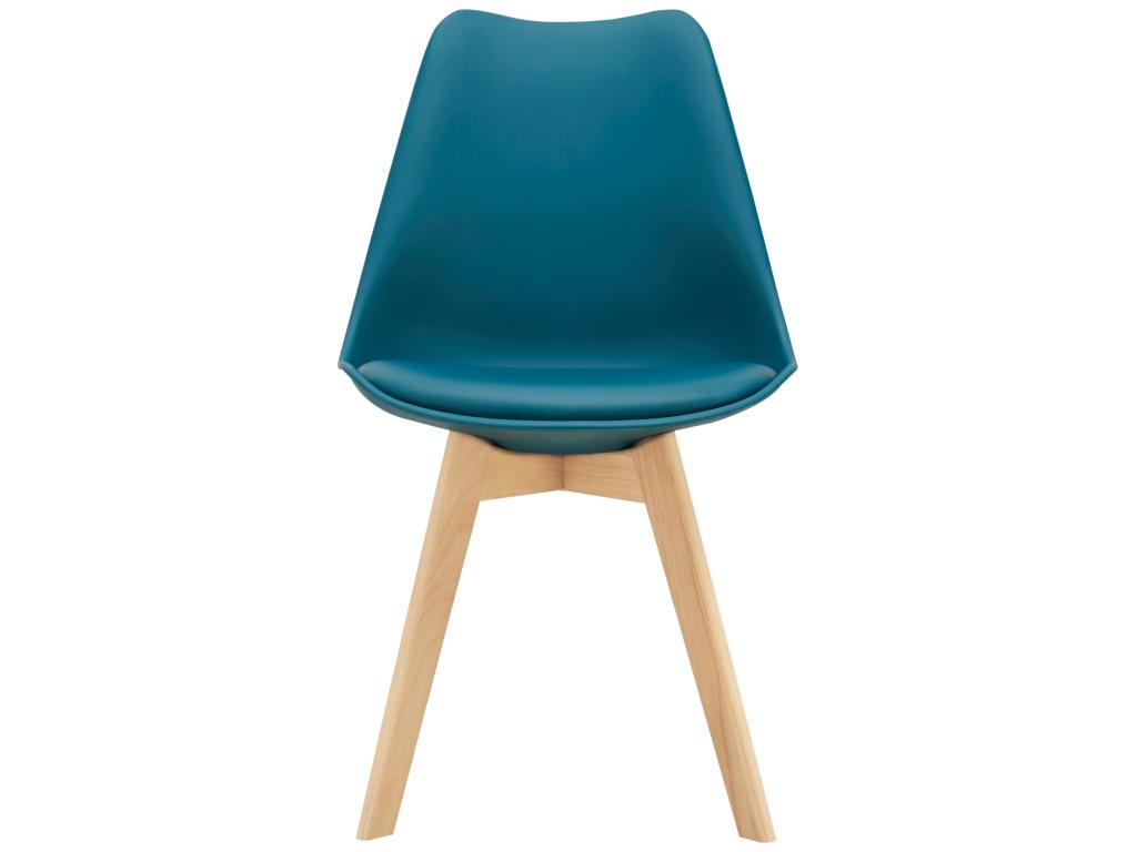 Set of 2 Dormeva Dining Chairs, Faux Beech, Turquoise, Dormeva ANRL19958