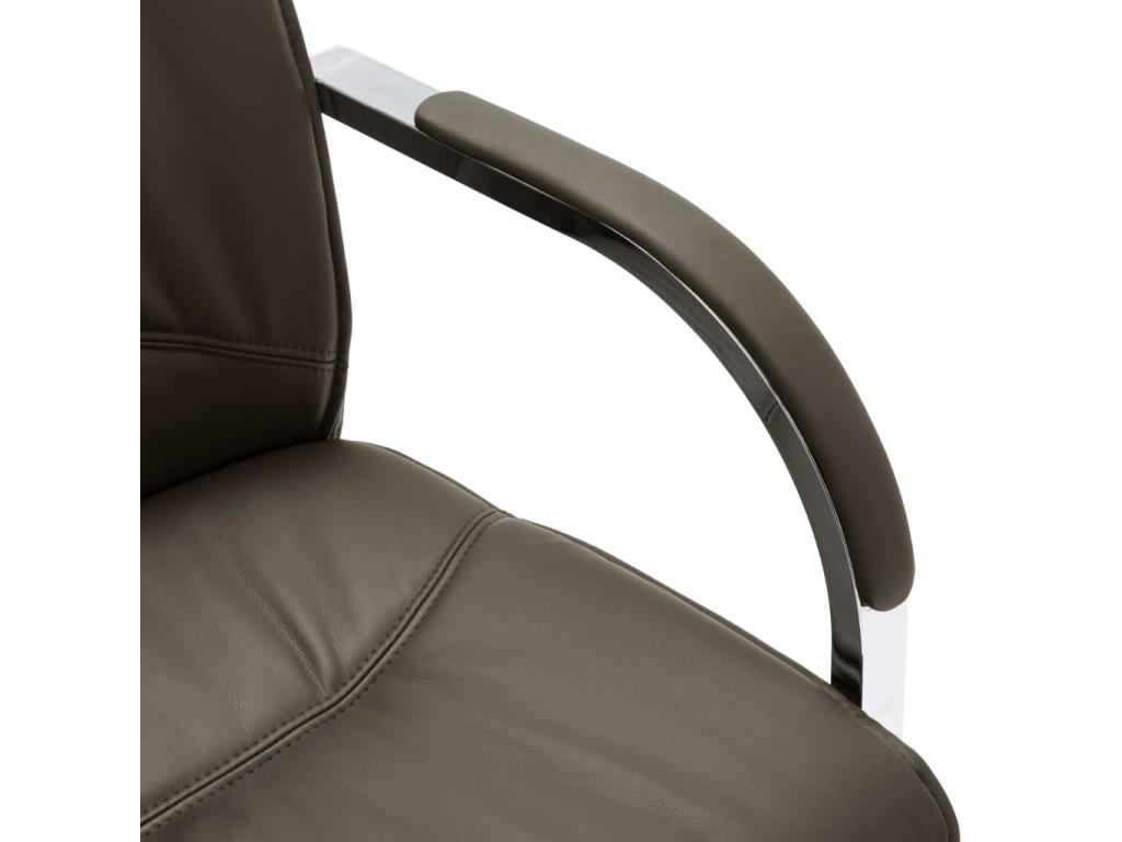 Cantilever office chair, grey faux leather, JLPT92407