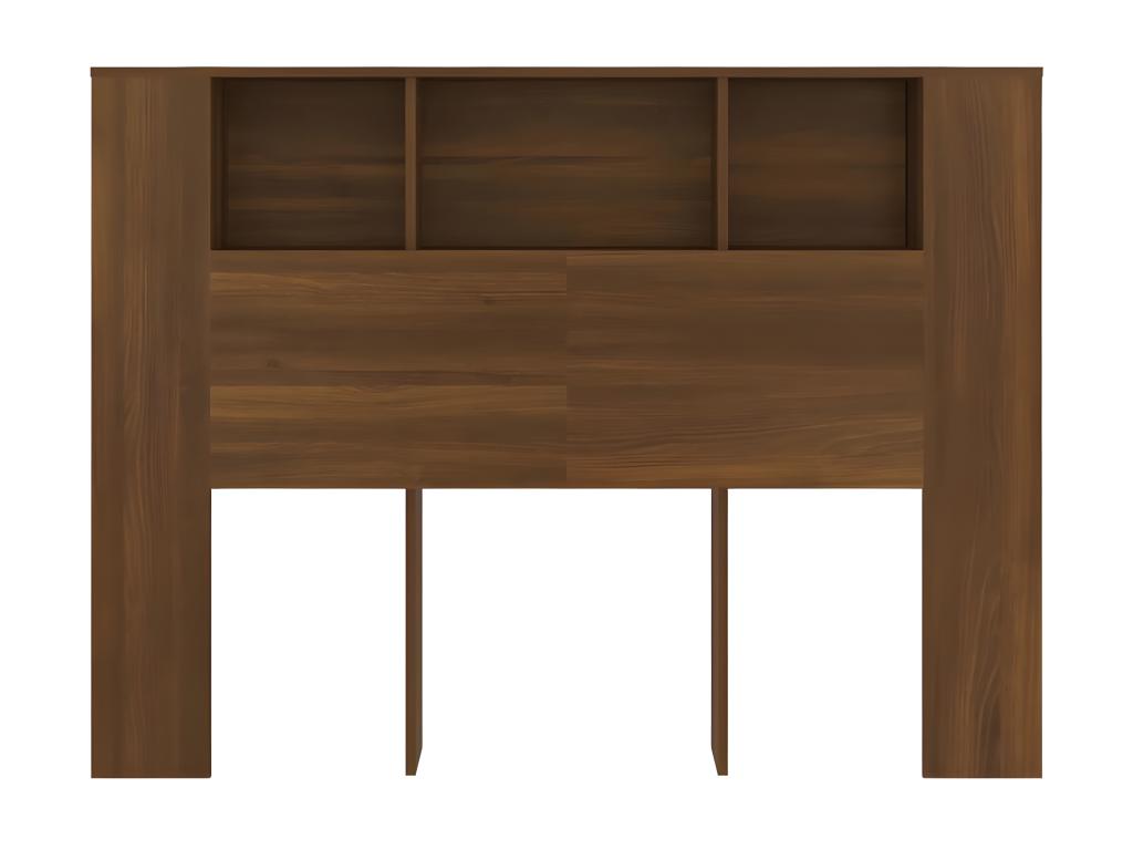 Brown Oak Headboard Wardrobe 140x18.5x104.5 cm MUQW42992
