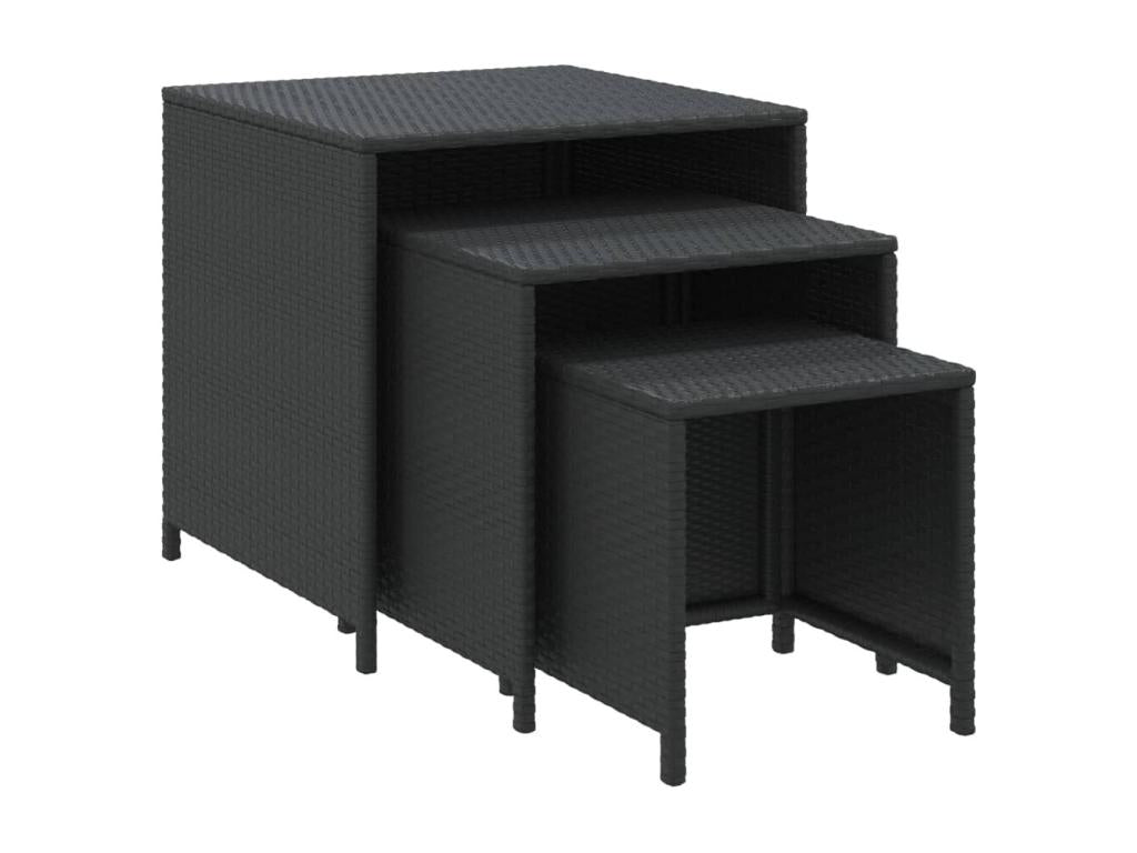 Zensova 3-piece nesting tables in woven resin TDHT16884