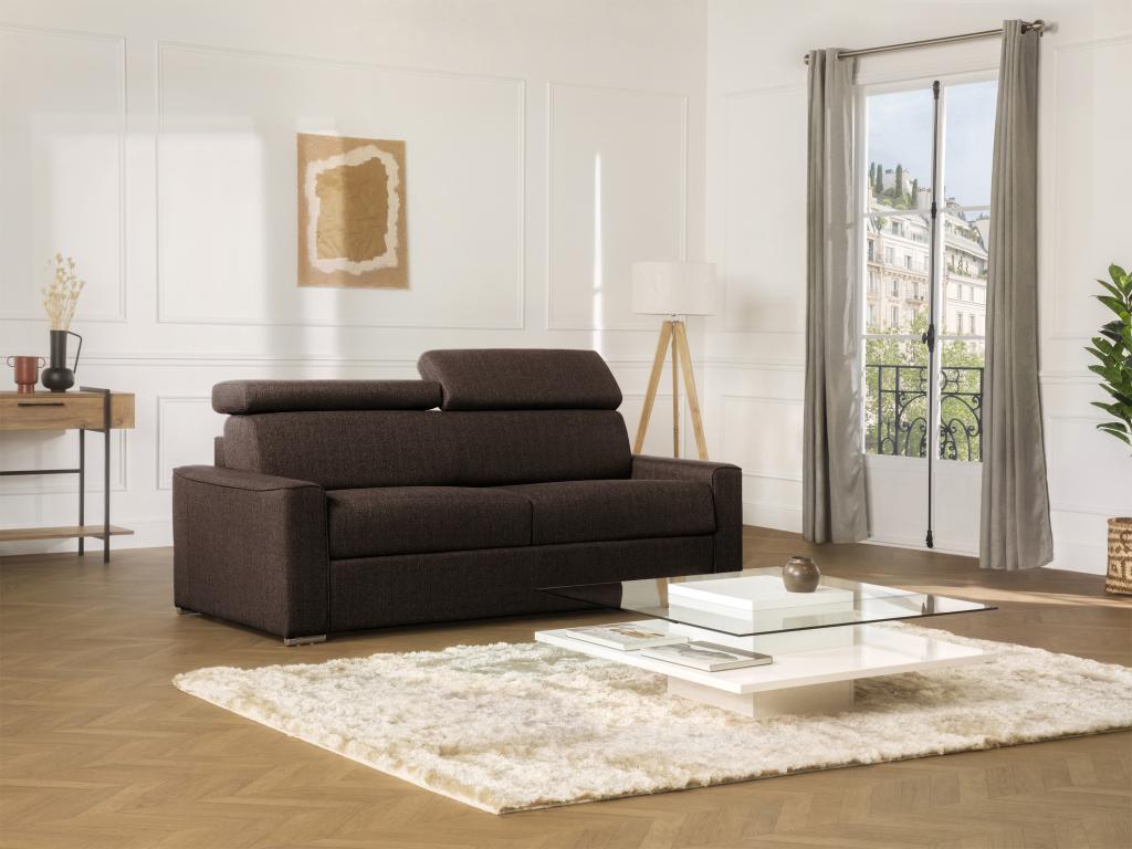 Zensova 2-seater express convertible sofa in brown - 120 cm sleeping area - 18 cm mattress Zensova TSOV89008