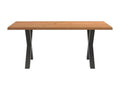 Light brown rectangular solid oak dining table VWMQ02215