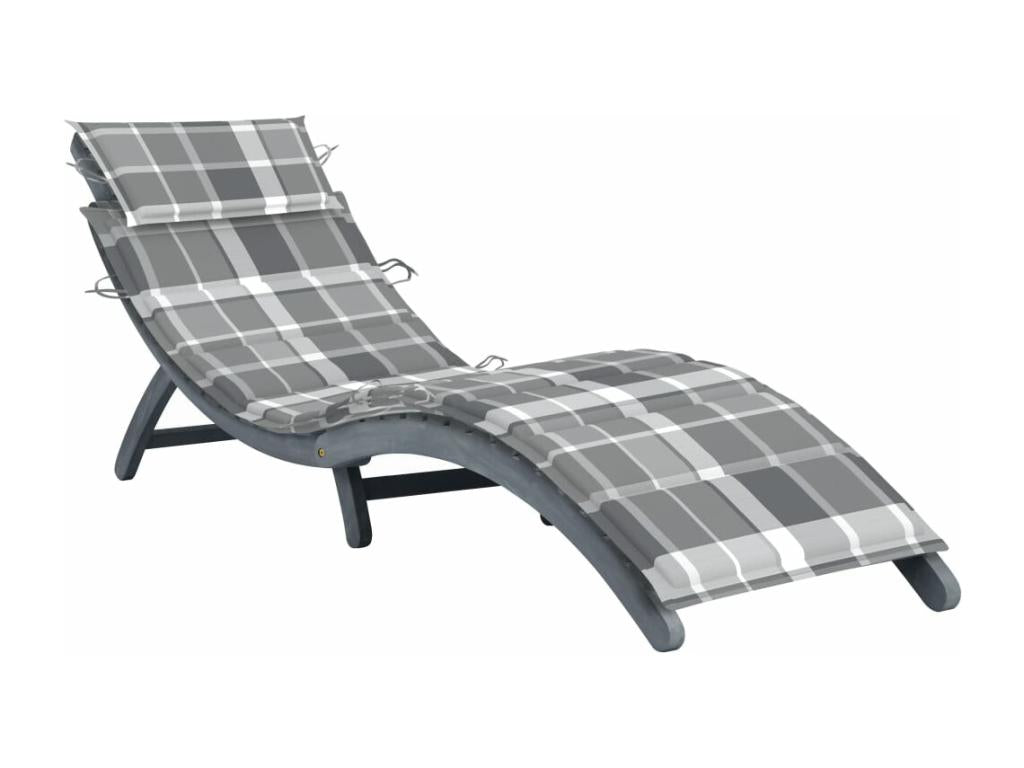 Brown wooden sun lounger/deckchair 92x55x20 cm 02 0012460 OIWU20365