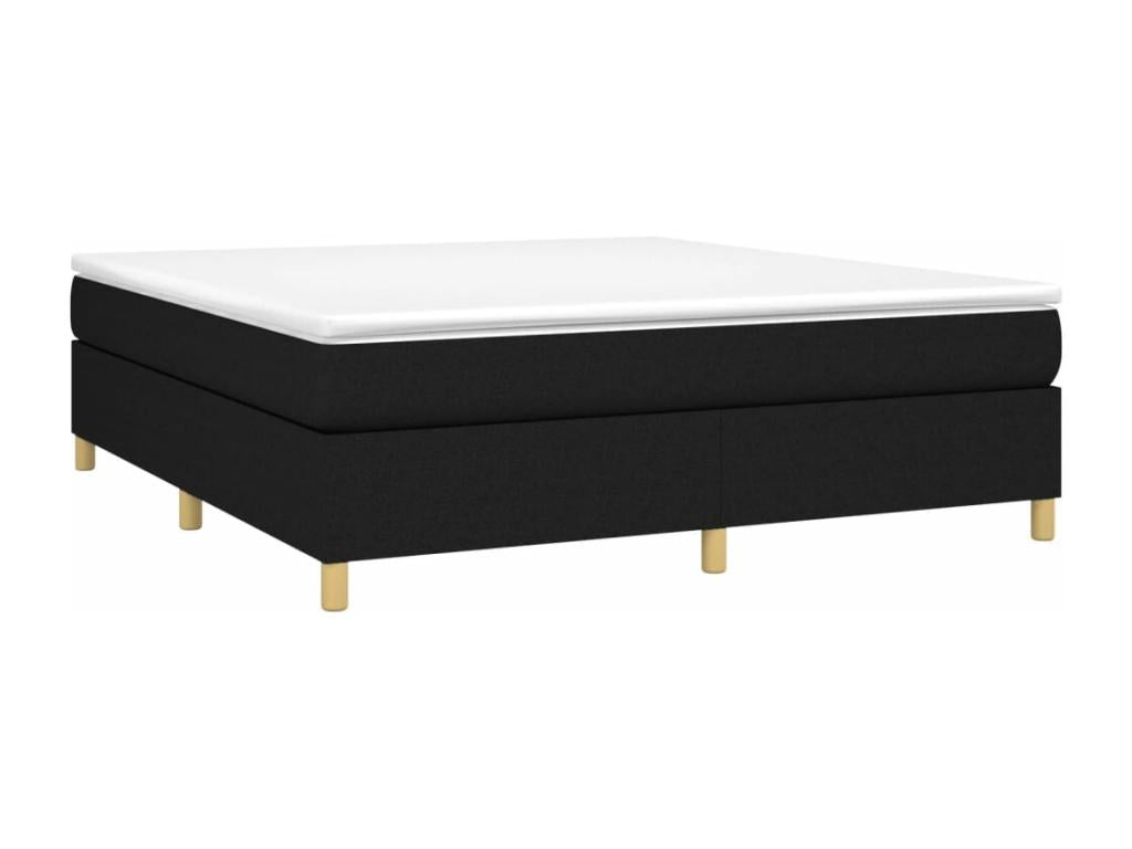 Black bed frame without mattress, 180x200 cm, fabric CSTZ85881