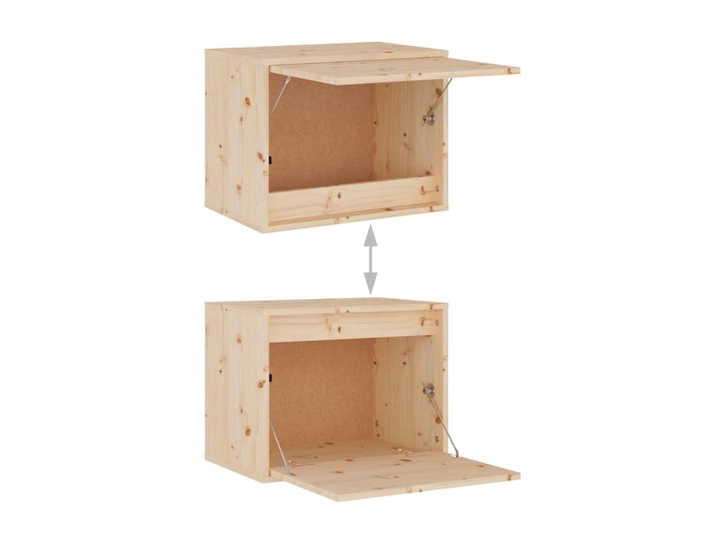 6-piece TV unit, solid pine wood, ZWKC69903