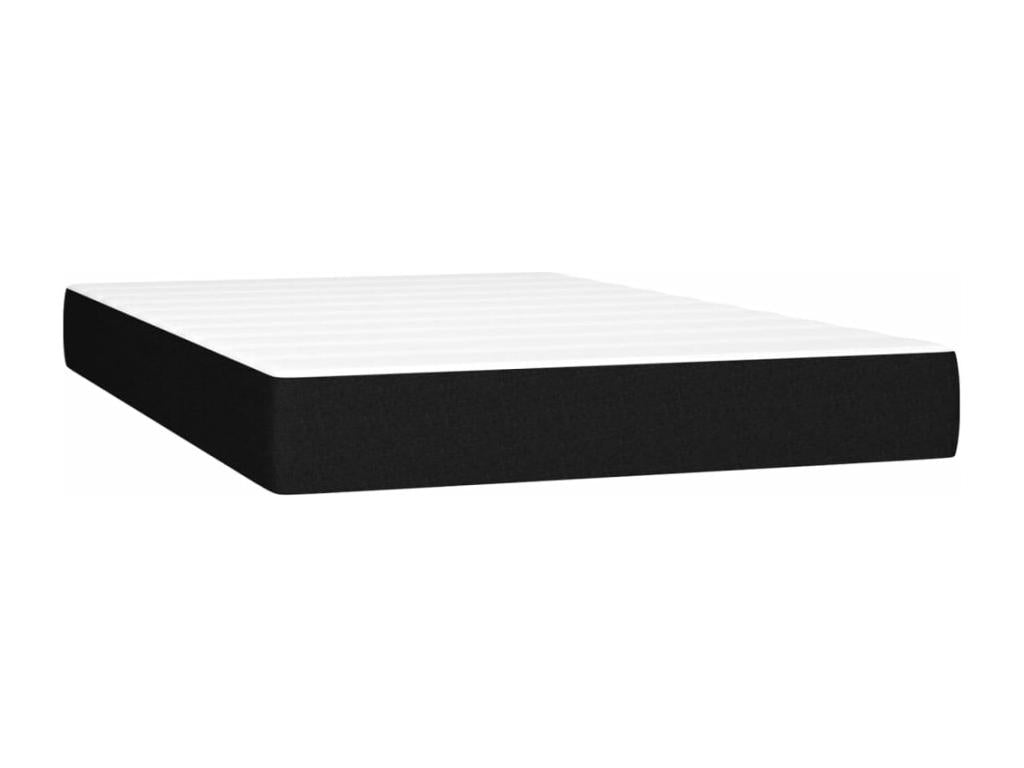Upholstered bed base with mattress, black, 120x200 cm, fabric, KGVG67265