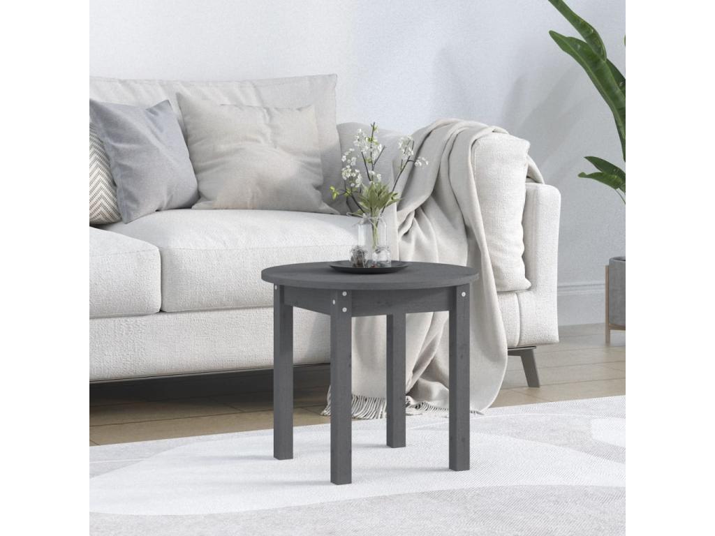 Grey coffee table 45x40 cm Solid pine wood GKJB16617