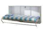 Horizontal Murphy Bed 90x200 cm White Lysvia/Graphite Folding Bed Wall Bed Roddy QIZU42819