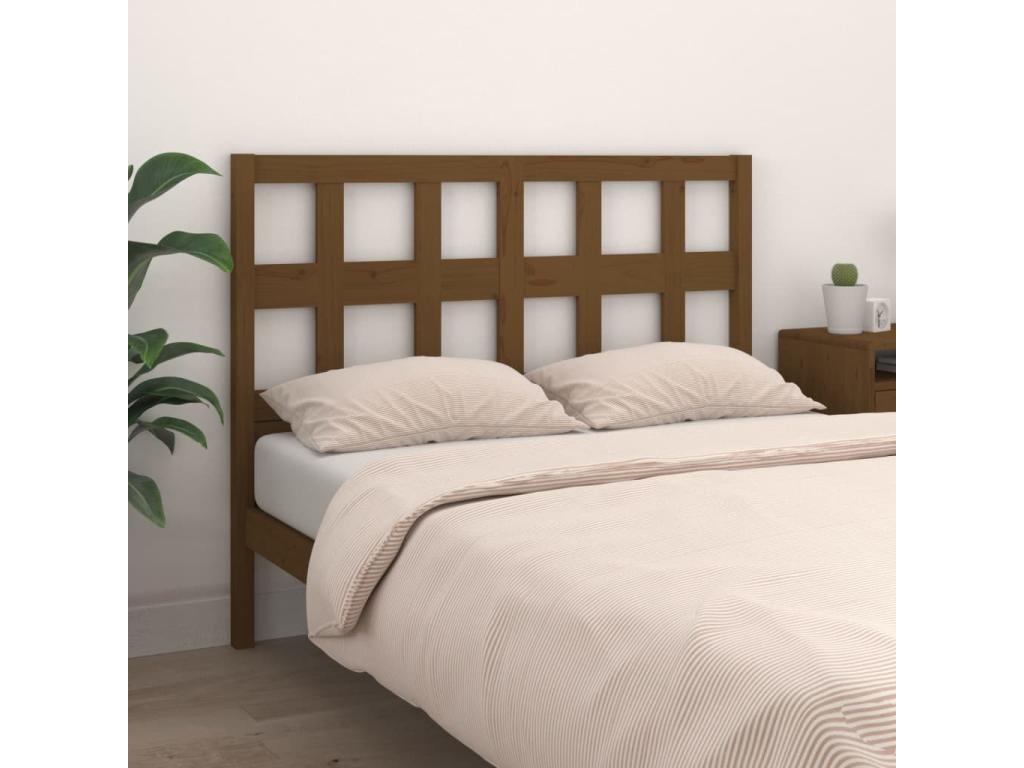 Honey Brown Headboard 155.5x4x100 cm Solid Pine Wood GEQX61470