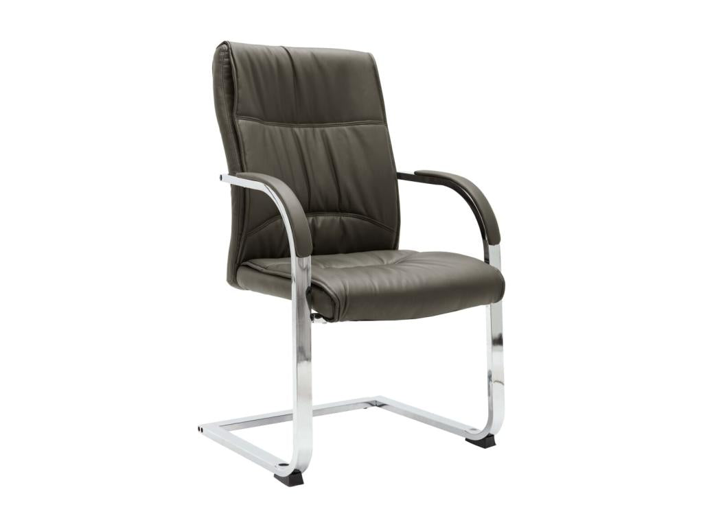 Cantilever office chair, grey faux leather, JLPT92407