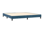 Upholstered bed base and mattress, Dark Blue 200x200cm Velvet DLFY30437