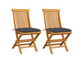 Garden chairs with anthracite cushions, 2 pcs, teak wood, 2 RZZD75520