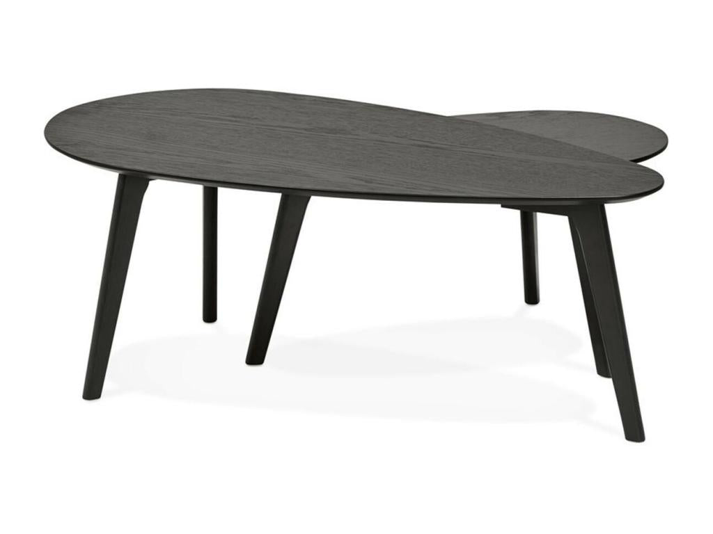 Set of 2 Lysvia Nesting Tables, 100cm, Black, IWXV78610