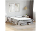 Dormeva grey bed frame and drawers 120x190 engineered wood ELTA65578