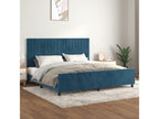 Dark blue velvet bed frame without mattress 200x200 cm SSWN23209