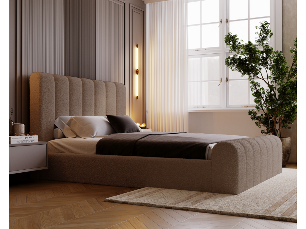 Zensova Bed 180x200 Zensova - Upholstered Bed with Storage Zensova Adult Bed 180x200 looped - Brown Anthology 5 QINB37484