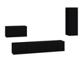 4-Piece TV Furniture Set, Black Engineered Wood BYMK93042