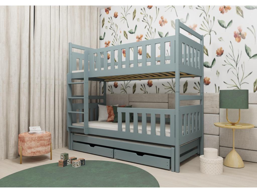 Lysvia BB012 Bunk Beds 90x180 cm Grey VMEF51149