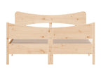Bed frame with headboard 150x200 cm solid pine wood XOOY55521