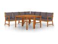 Dormeva CBBB63118 7-Piece Wooden Garden Dining Set with Cushions