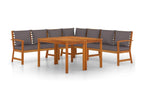 Dormeva CBBB63118 7-Piece Wooden Garden Dining Set with Cushions