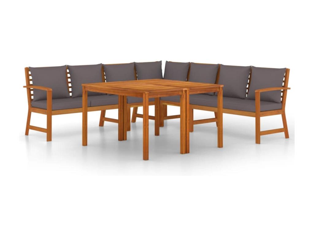 Dormeva CBBB63118 7-Piece Wooden Garden Dining Set with Cushions