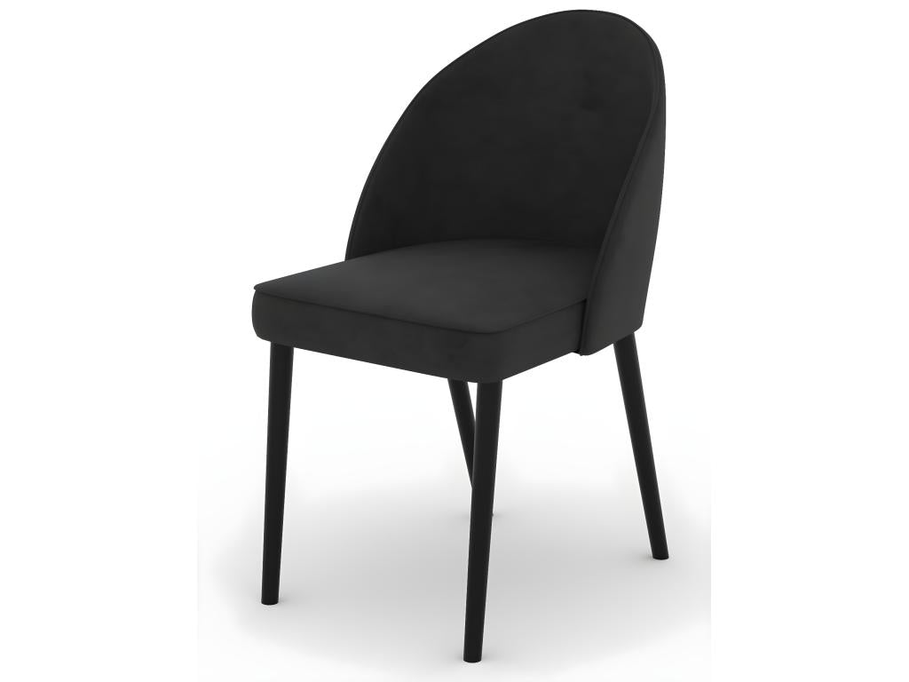 Modern chair in black beech wood and choice of fabric Lysvia-Lysvia 27115 IAKB35215