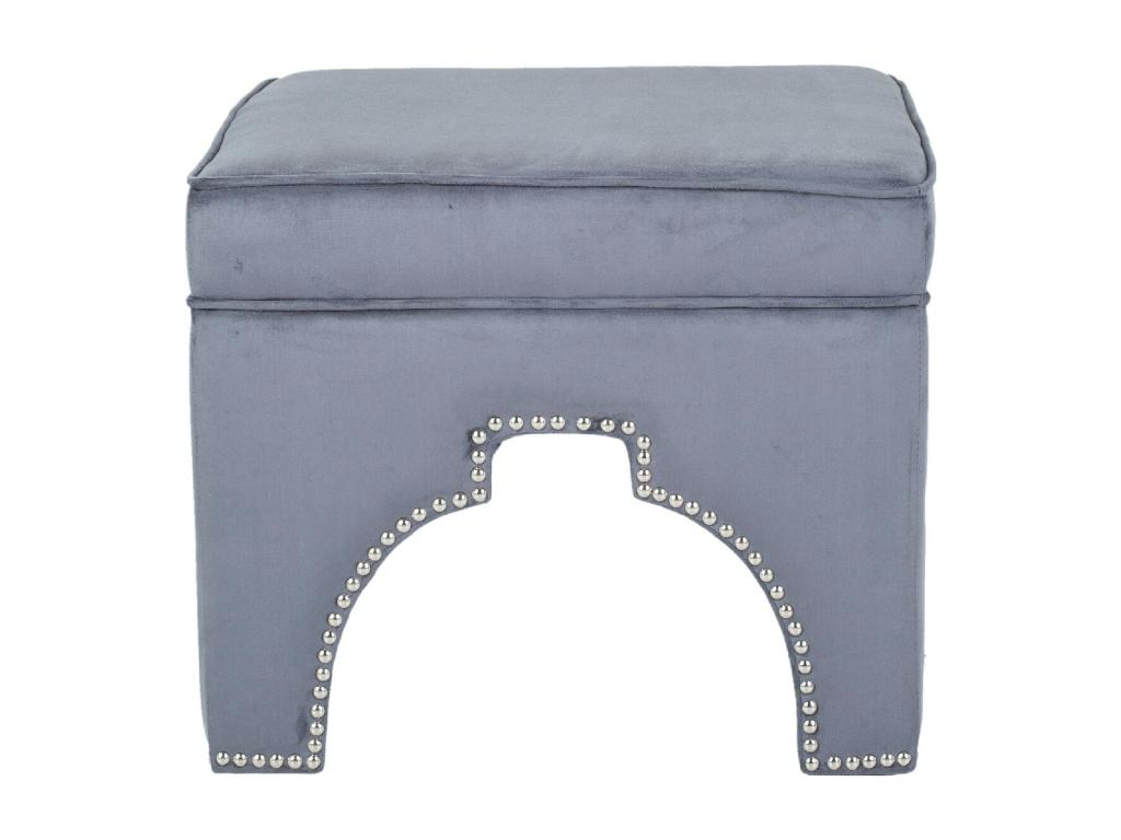 Grey Bench/Ottoman 54x54x45.46 cm - Lysvia HZIR68335