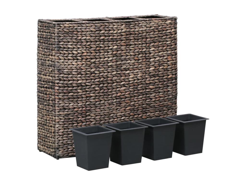 Raised garden bed with 4 pots, Water Hyacinth Brown LCOV93372
