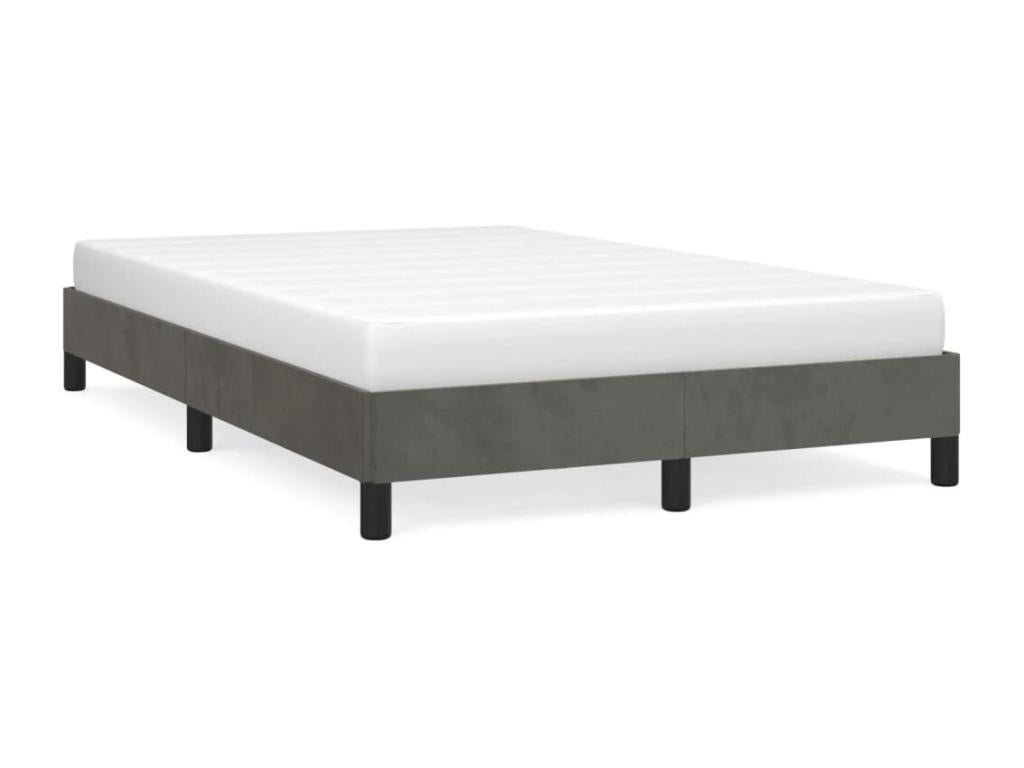 Dark grey bed frame 120x190 velvet OSTW77726