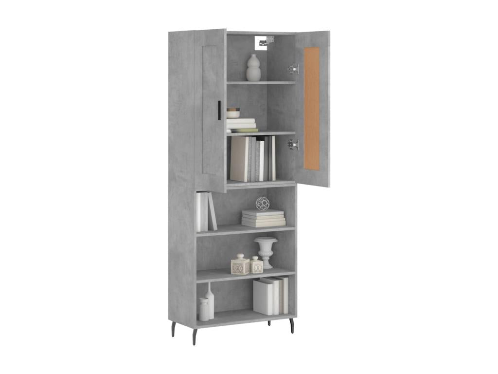 High sideboard Concrete gray 69.5x34x180 cm Zensovaentreprises EYKF69092