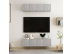 4-piece TV unit, concrete grey, 60x30x30 cm, engineered wood, HEAO74165