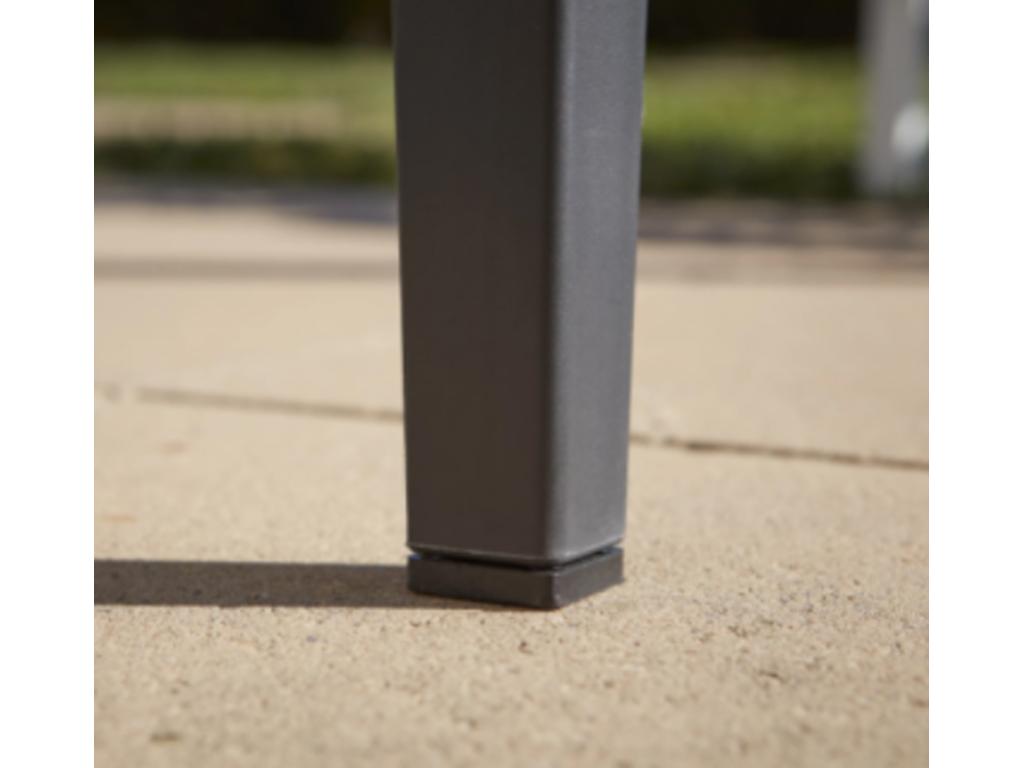 Set of 6 dining/kitchen chairs - indoor/outdoor use - made of anthracite-colored resin - Length 48 x Depth 53 x Height 80 cm IOGT84313