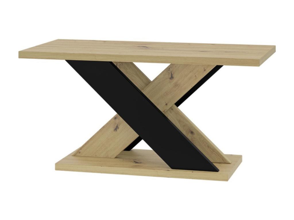 Lysvia 116 Coffee Table Black - Lysvia Oak 60x70x110cm Laminate Corner IWRO91379