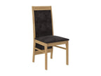Chair in natural beech wood and Lysvia-Tissu fabric 27128 CBWW21125