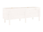White raised garden bed 160x50x57 cm solid pine wood QMTP24253