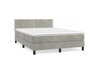 Dormeva bed base and mattress, light grey, 140x200 cm, velvet, XSMD34800