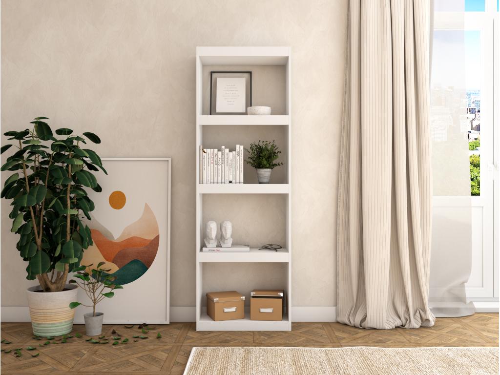 Dormeva 5-Tier Bookshelf - Melamine Shelving Unit for Living Room, Dining Room, or Office - Matte White 181x60x25 cm WORB98650