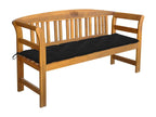 Garden bench, brown wood furniture, 157x45x82.5 cm, 02 0011452 ZWPO32120