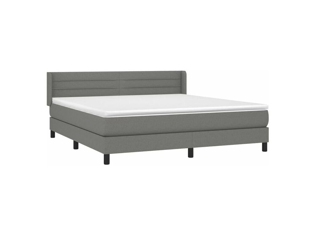 Dormeva bed base with mattress, Dark Grey 160x200 Fabric QEQN11206