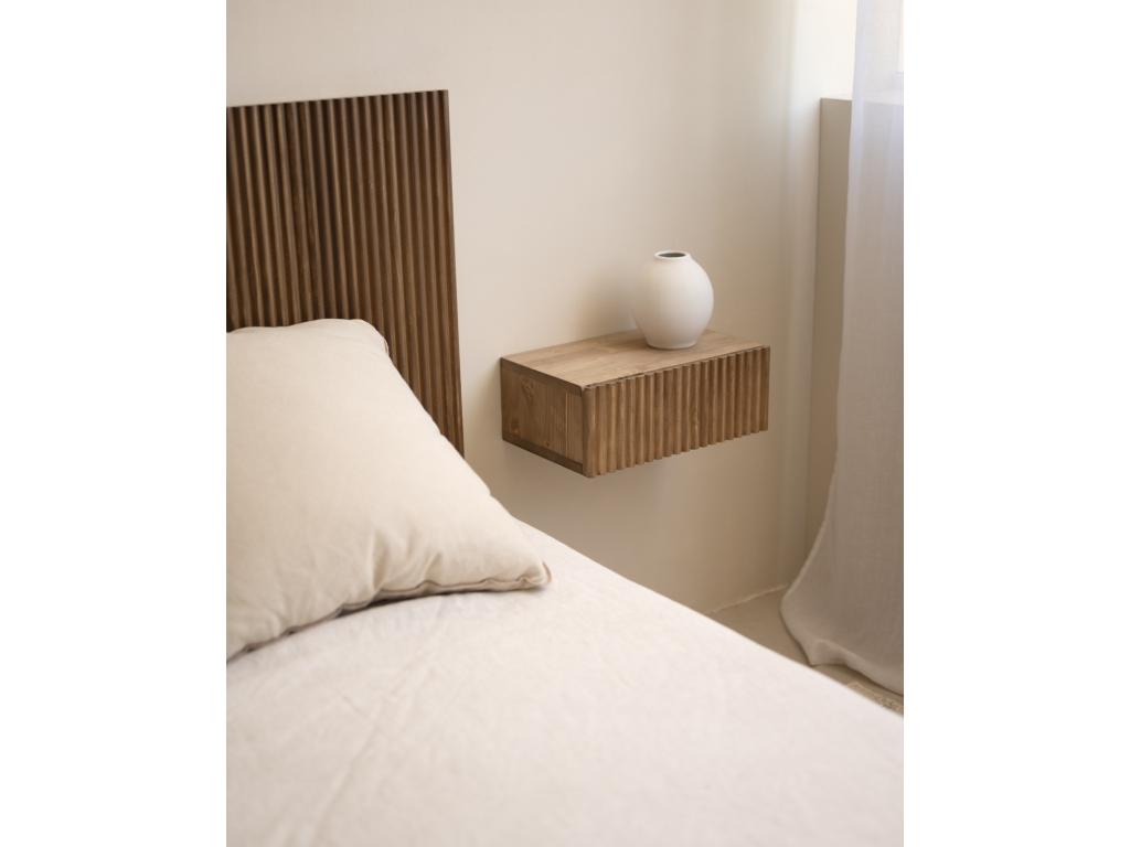 Bedside table in aged-tone floating fir wood, 40x15cm - Dormeva ERND97981