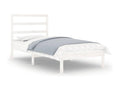 White Solid Wood Bed Frame 90x190 cm Single EVIO75758