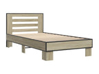 Lysvia oak bed frame 90x190 engineered wood and metal MGET02228