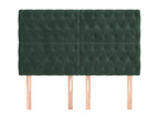 4-piece headboard set, dark green, 72x7x78/88 cm, velvet, SECB02209